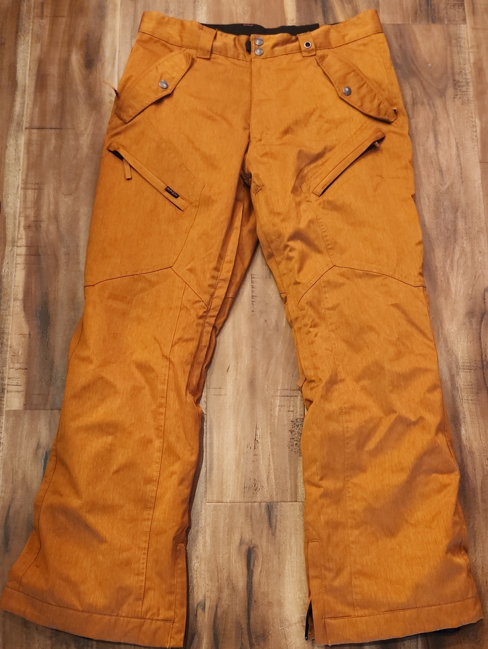 RPZN Canada Men's Orange Snow/Ski Pants - Durable Insulated Winter Pants 36x32